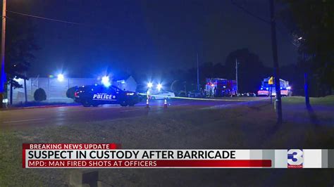 Suspect arrested after firing at officers during barricade situation